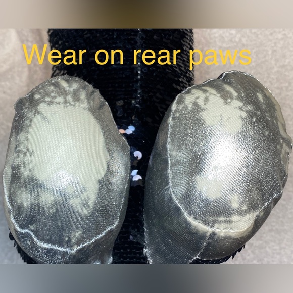 Dan Dee Dachshund Sequin Flip Plush Black & Silver Weiner Dog Stuffed Animal - Picture 12 of 16